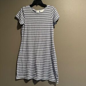 STS Sail to Sable Shift Dress Gray/White Striped Size M